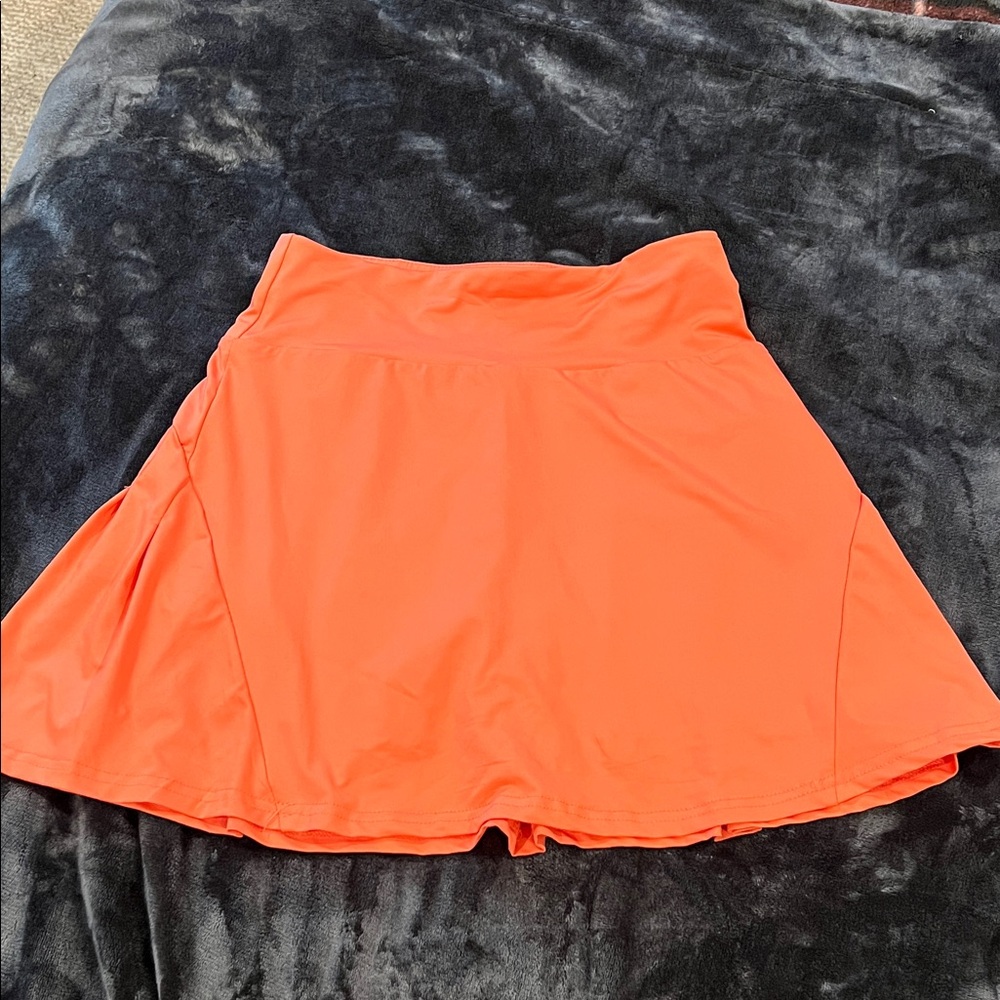 Yidarton Women's Peachy Orange Activewear Tennis Skort Sz XS